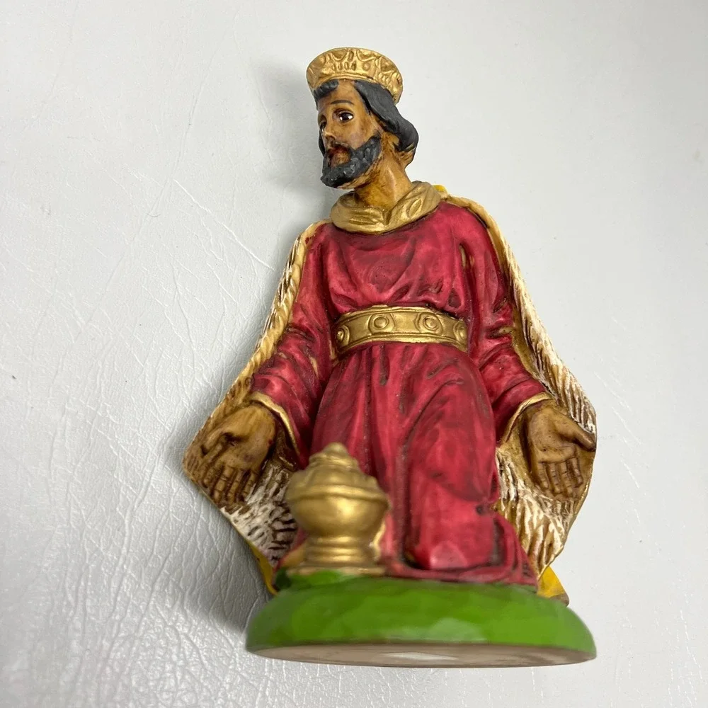 Vintage Wiseman‎ Myrrh Figurine Nativity Creche Hand Painted in Italy 6 1/2 in